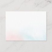 冬のジェンダーが本を明らかにするベビー エンクロージャーカード (裏面)