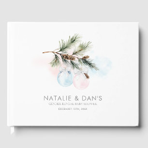 冬のジェンダーが赤ちゃんのシャワーを明らかにする ゲストブック