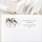 冬のジェンダーが赤ちゃんシャワー住所 シールを明かす ラベル (インサイチュ)