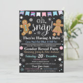 冬のジェンダーリビールパーティの招待状 招待状 (スタンド正面)