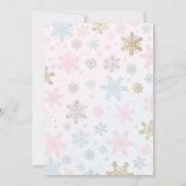 冬のジェンダーリビールベビーシャワー招待状 招待状 (裏面)