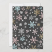 冬のジェンダーリビールベビーシャワー招待状 招待状 (裏面)