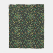 冬のジュニパーパイン黒背景ブランケット