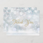 冬のスエレガントノーフレークビジネスありがとう ポストカード (正面/裏面)