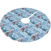 冬のスカーフとハート付きホッキョクグマ ブラッシュドポリエステルツリースカート (アングル)