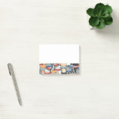 冬のスカーフと帽子の柄の猫 ポストイット (オフィス)