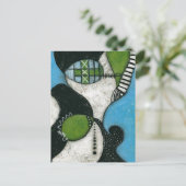 冬のスカーフはがき ポストカード (スタンド正面)