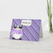 冬のスカーフを巻いたパンダのクマ カード (正面)