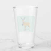 冬のスカーフを巻くトナカイ（クリスマス動物） タンブラーグラス (裏面)