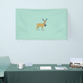 冬のスカーフを巻くトナカイ（クリスマス動物） 横断幕 (トレードショー)