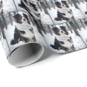 冬のスカーフを持つアウストライランの羊飼い ラッピングペーパー (ロールコーナー)