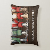 冬のスカーフを身につけたかわいいグレイハウンド犬 アクセントクッション (裏面(縦))