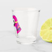 冬のスキーグローブハンドインハート形状イニシャル ショットグラス (右)