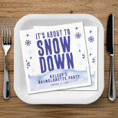 冬のスキースノーフレークバチェロレッテ スタンダードカクテルナプキン