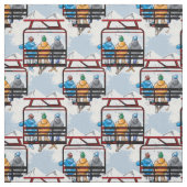 冬のスキー場 ファブリック (見本)