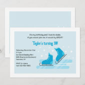 冬のスケートパーティー招待状 招待状 (正面/裏面)