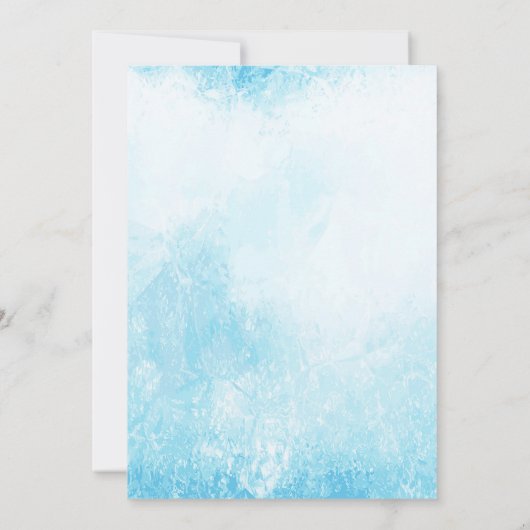 冬のスケート場での誕生日パーティー招待状 招待状 (裏面)