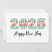 冬のスタイルシンプルハッピーニューイヤーカード2025 シーズンカード (正面)