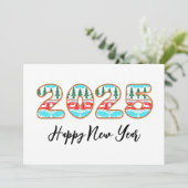 冬のスタイルシンプルハッピーニューイヤーカード2025 シーズンカード (スタンド正面)