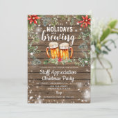 冬のスタッフパーティー休暇が醸造されている 招待状 (スタンド正面)