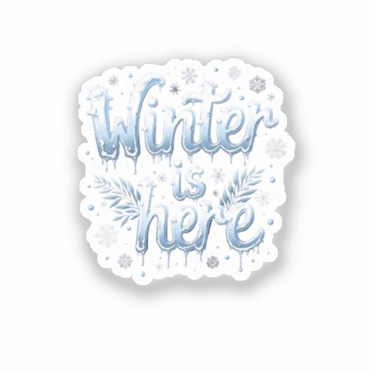 冬のステッカー シール (正面)