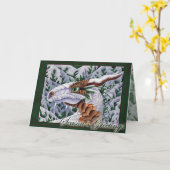 冬のステッ静かプスユール(キリスト降誕祭)/クリスマスカード カード (黄色い花)