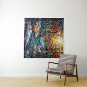 冬のステンドグラスのタペストリー タペストリー (インサイチュ(横))