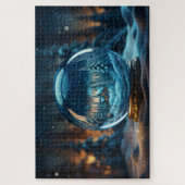 冬のスノーグローブ ジグソーパズル (縦)