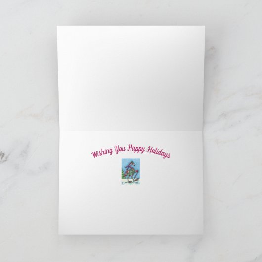 冬のスノーシューズ&コートピンクフラミンゴトレッキング シーズンカード (内部)