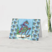 冬のスノーシューズ&コートピンクフラミンゴトレッキング シーズンカード (正面)