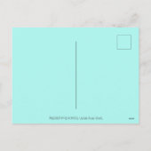 冬のスノーシューズ&コートピンクフラミンゴトレッキング シーズンポストカード (裏面)