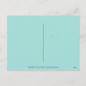 冬のスノーシューズ&コートピンクフラミンゴトレッキング シーズンポストカード (裏面)