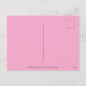 冬のスノーシューズ&コートピンクフラミンゴトレッキング シーズンポストカード (裏面)