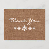 冬のスノーフレークありがとう ポストカード (正面)