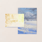 冬のスノーフレークが運命の運命をパーソナライズ 箔カード (ディスプレー)