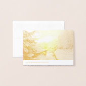 冬のスノーフレークが運命の運命をパーソナライズ 箔カード (裏面封筒付き)