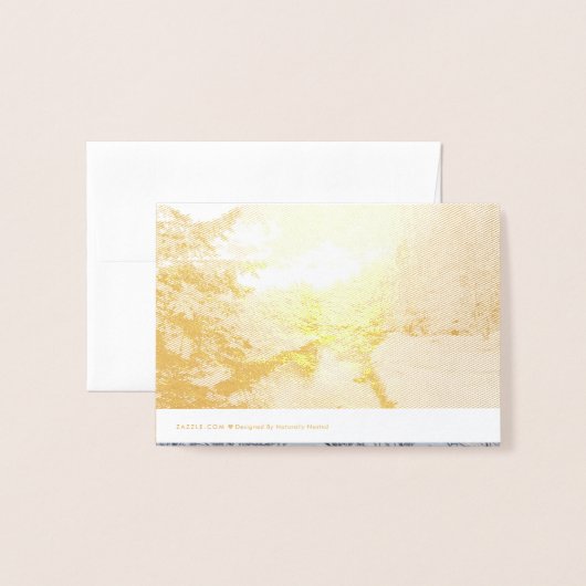 冬のスノーフレークが運命の運命をパーソナライズ 箔カード (裏面封筒付き)