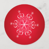 冬のスノーフレークとバーラップラウンドメニュー メニュー (裏面)