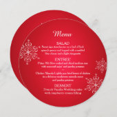 冬のスノーフレークとバーラップラウンドメニュー メニュー (正面/裏面)