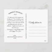 冬のスノーフレークのドードル、クリスマスの写真、幸せ シーズンポストカード (裏面)