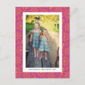 冬のスノーフレークのドードル、クリスマスの写真、幸せ シーズンポストカード (正面)