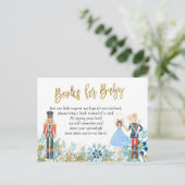 冬のスノーフレークのナツクラッカーブックのベビー インビテーションポストカード (スタンド正面)