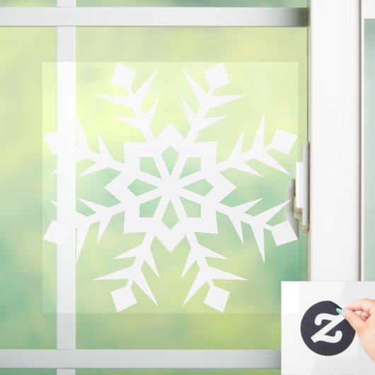 冬のスノーフレークの窓の固まり ウィンドウサイン (ホーム)