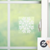 冬のスノーフレークの窓の固まり ウィンドウサイン (ホーム)