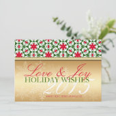 冬のスノーフレーククリスマスホリデーズパターンカード シーズンカード (スタンド正面)