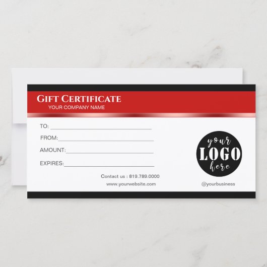 冬のスノーフレークサテンリボンレッドギフト証明書 (裏面)