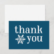 冬のスノーフレークサンキューカード