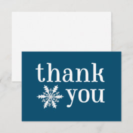 冬のスノーフレークサンキューカード サンキューカード
