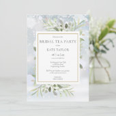 冬のスノーフレークスグリーンリーブライダルティーパーティー 招待状 (スタンド正面)