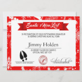 冬のスノーフレークスサンタズ·ナイスリスト シーズンカード (正面)